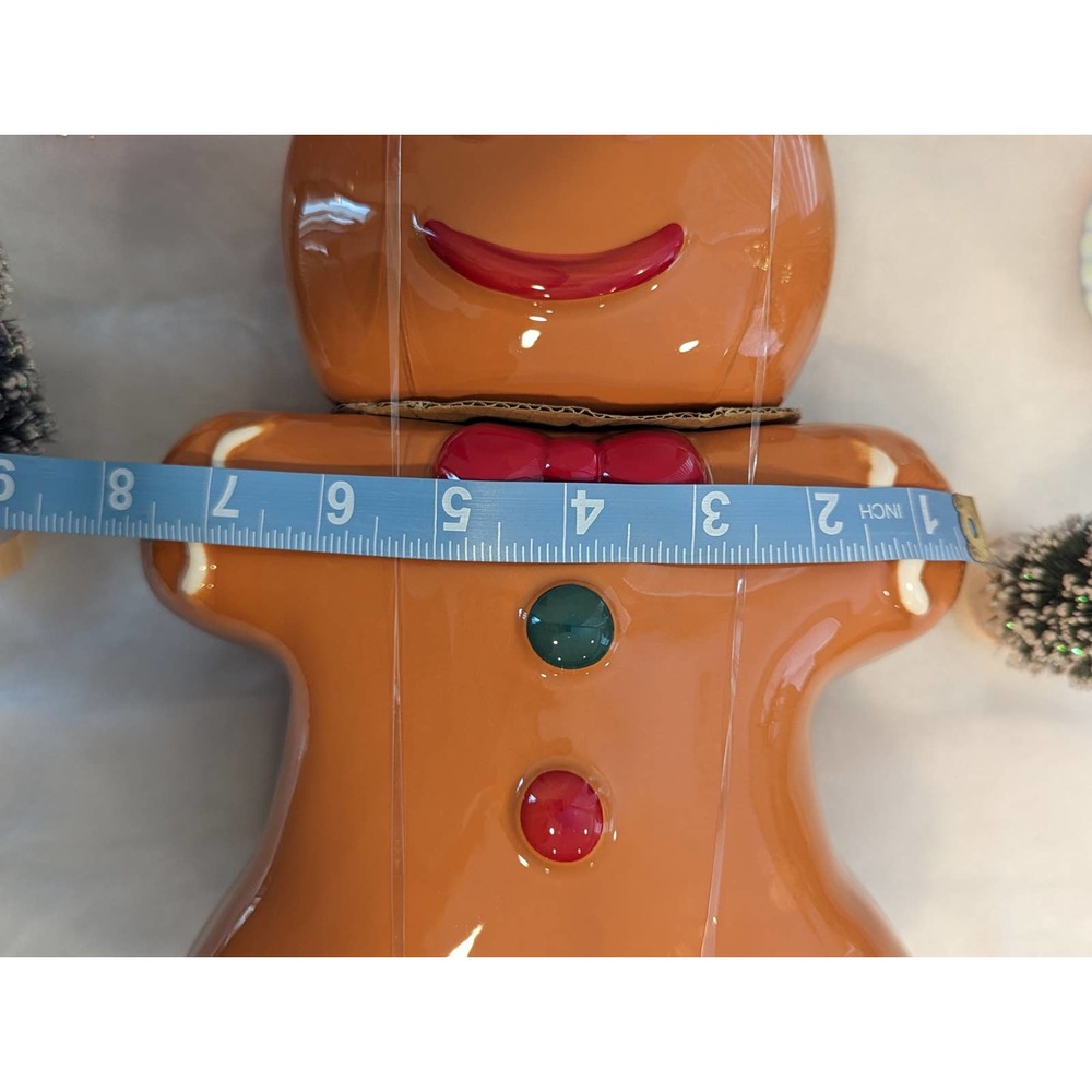 Holiday Time Gingerbread Man Ceramic Cookie Jar - Picture 6 of 6